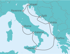 Itinéraire -  Italie, Grèce, Monténégro, Croatie, Slovénie - Norwegian Cruise Line