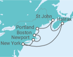 Itinéraire -  États-Unis, Canada - Norwegian Cruise Line
