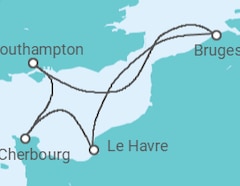 Itinéraire -  Belgique, France - Cunard