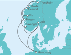 Itinéraire -  Norvège - MSC Cruceros