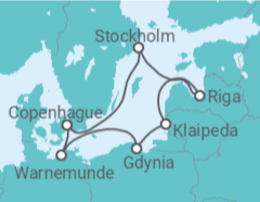 Itinéraire -  Pologne, Lituanie, Lettonie, Suède, Danemark - MSC Croisières