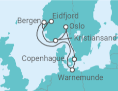 Itinéraire -  Norvège, Danemark - MSC Croisières