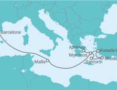 Itinéraire -  Malte, Turquie, Grèce - Celebrity Cruises