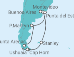 Itinéraire -  Uruguay, Argentine, Chili - Celebrity Cruises