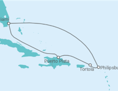 Itinéraire -  Iles Vierges Britanniques, Saint Martin - Celebrity Cruises
