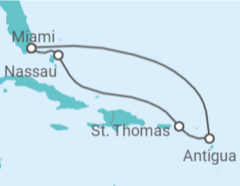 Itinéraire -  Bahamas, Iles Vierges Américaines, Antigua et Barbuda - Celebrity Cruises