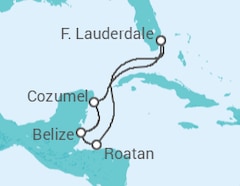 Itinéraire -  Honduras, Belize, Mexique - Princess Cruises