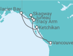 Itinéraire -  Alaska - Holland America Line