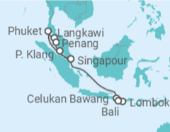 Itinéraire -  De Singapour à Benoa (Bali-Indonésie) - Celebrity Cruises
