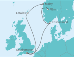 Itinéraire -  Royaume-Uni, Norvège - MSC Croisières