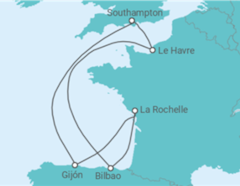 Itinéraire -  Espagne, France - MSC Croisières