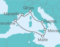 Itinéraire -  Éclats d'Azur et de Lumière - MSC Croisières