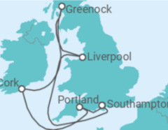 Itinéraire -  Royaume-Uni, Irlande - Disney Cruise Line