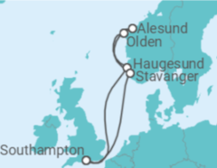 Itinéraire -  Norvège - Disney Cruise Line