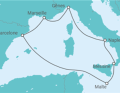 Itinéraire -  Éclats d'Azur et de Lumière - MSC Croisières