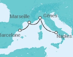Itinéraire -  France, Italie - MSC Croisières