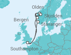 Itinéraire -  Norvège - Cunard