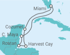 Itinéraire -  Mexique, Honduras - Oceania Cruises