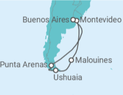 Itinéraire -  Argentine, Chili, Uruguay - Princess Cruises