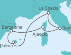 Itinéraire -  Italie, France, Espagne - AIDA