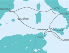 Itinéraire -  Italie, Malte, Tunisie, Espagne - Explora Journeys