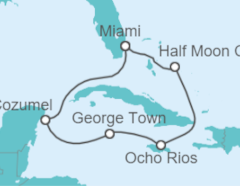 Itinéraire -  Jamaique, Iles Caiman, Mexique - Holland America Line