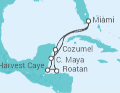 Itinéraire -  Honduras, Mexique - Oceania Cruises