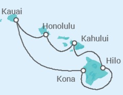 Itinéraire -  Hawaï - Norwegian Cruise Line