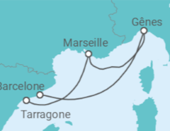 Itinéraire -  Italie, France - MSC Cruceros