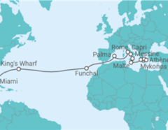Itinéraire -  Mosaïque ionienne et traversée de l'Atlantique - Regent Seven Seas