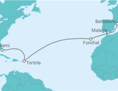 Itinéraire -  Joyeuses fêtes au bord de l'océan Atlantique - Regent Seven Seas