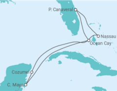 Itinéraire -  Bahamas, Mexique TI - MSC Croisières