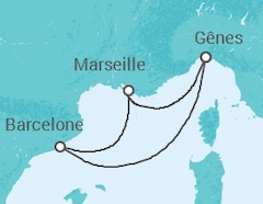 Itinéraire -  Espagne, France TI - MSC Cruceros