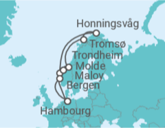 Itinéraire -  Norvège TI - MSC Croisières
