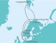 Itinéraire -  Norvège TI - MSC Croisières