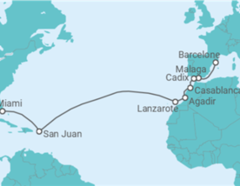 Itinéraire -  Espagne, Maroc, Porto Rico - Regent Seven Seas