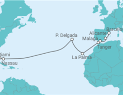 Itinéraire -  Bahamas, Portugal, Espagne, Maroc - Regent Seven Seas