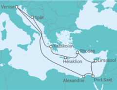 Itinéraire -  Grèce, Chypre, Égypte, Croatie - MSC Croisières