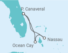 Itinéraire -  Bahamas TI - MSC Cruceros