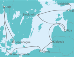 Itinéraire -  Norvège, Allemagne, Pologne, Lituanie, Lettonie, Suède, Estonie - Norwegian Cruise Line