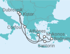 Itinéraire -  Grèce, Turquie, Croatie, Monténégro - Virgin Voyages