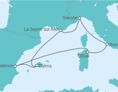 Itinéraire -  Italie, Espagne TI - Costa Croisières