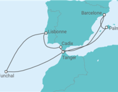 Itinéraire -  Espagne, Portugal, Maroc - Celebrity Cruises