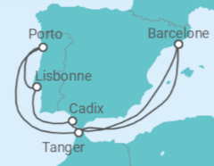 Itinéraire -  Espagne, Portugal, Maroc - Celebrity Cruises