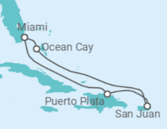 Itinéraire -  Porto Rico TI - MSC Croisières