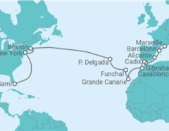 Itinéraire -  De Marseille à Miami - MSC Croisières