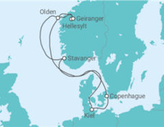 Itinéraire -  Norvège, Allemagne - Costa Croisières