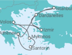 Itinéraire -  Turquie, Grèce TI - Costa Croisières