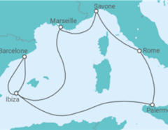 Itinéraire -  Secret de la Méditerranée - Costa Croisières