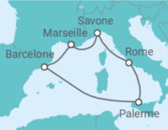 Itinéraire -  Italie, France TI - Costa Cruceros